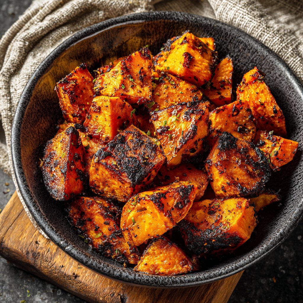 Jamaican Jerk Roasted Sweet Potatoes