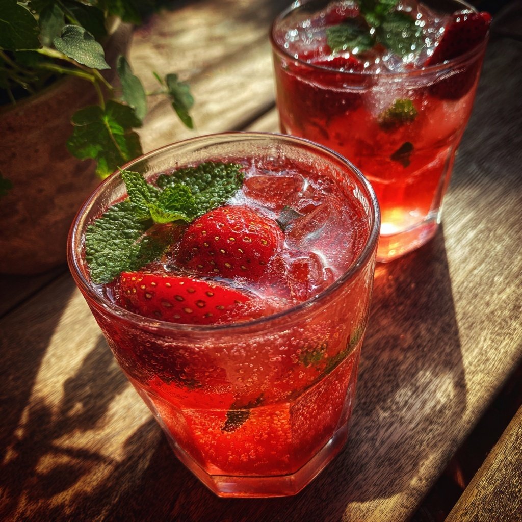 Spring Drinks With Strawberries