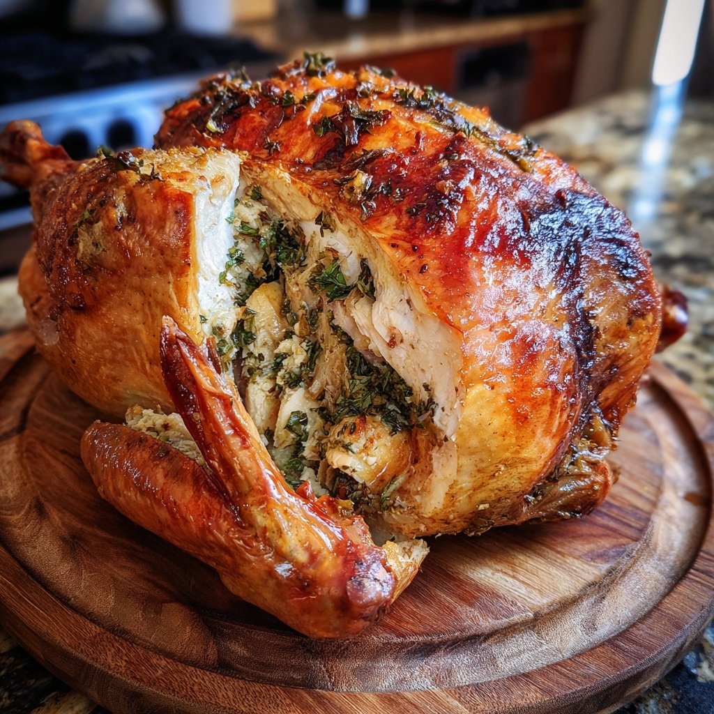 Seasonal & Festive Thanksgiving Herb Stuffed Turkey