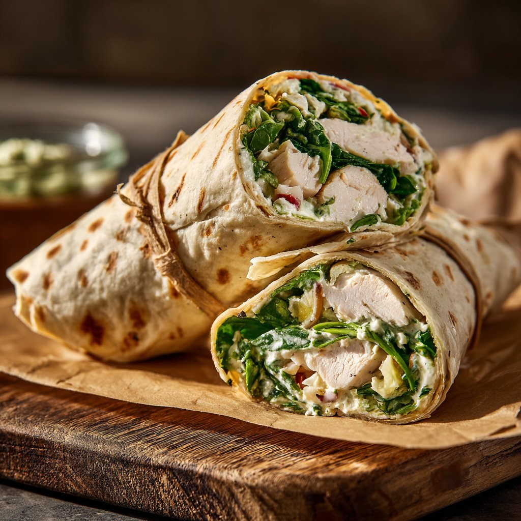 Healthy Lunch Lemon White Bean Wrap