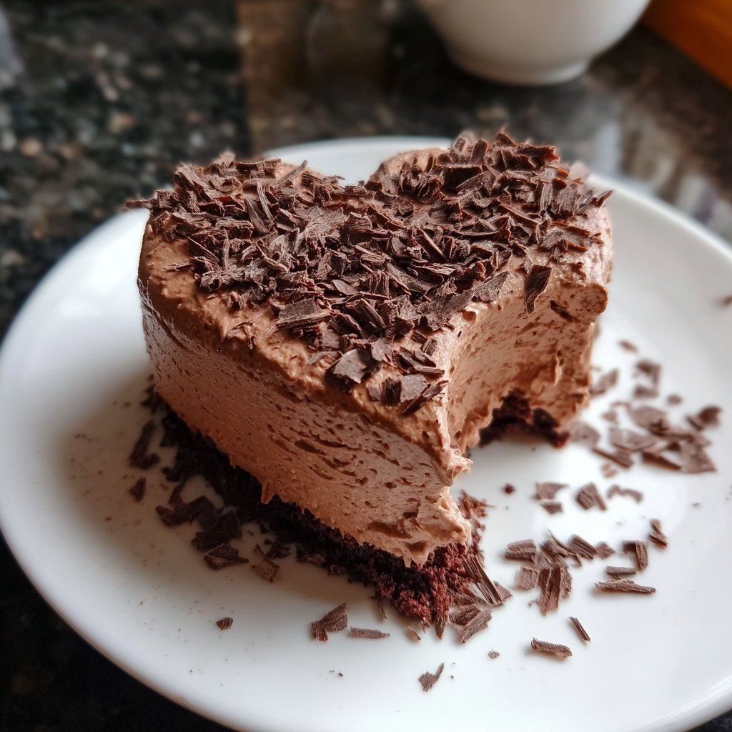 Mini Heart Cake with Mocha Frosting