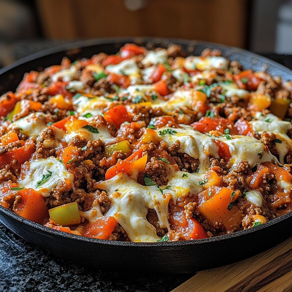 Ground Beef Skillet Italian Style