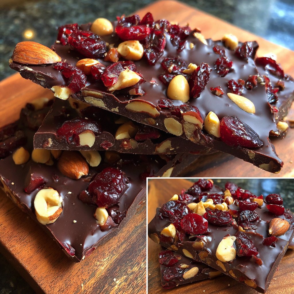 Chocolate Cranberry Almond Bark