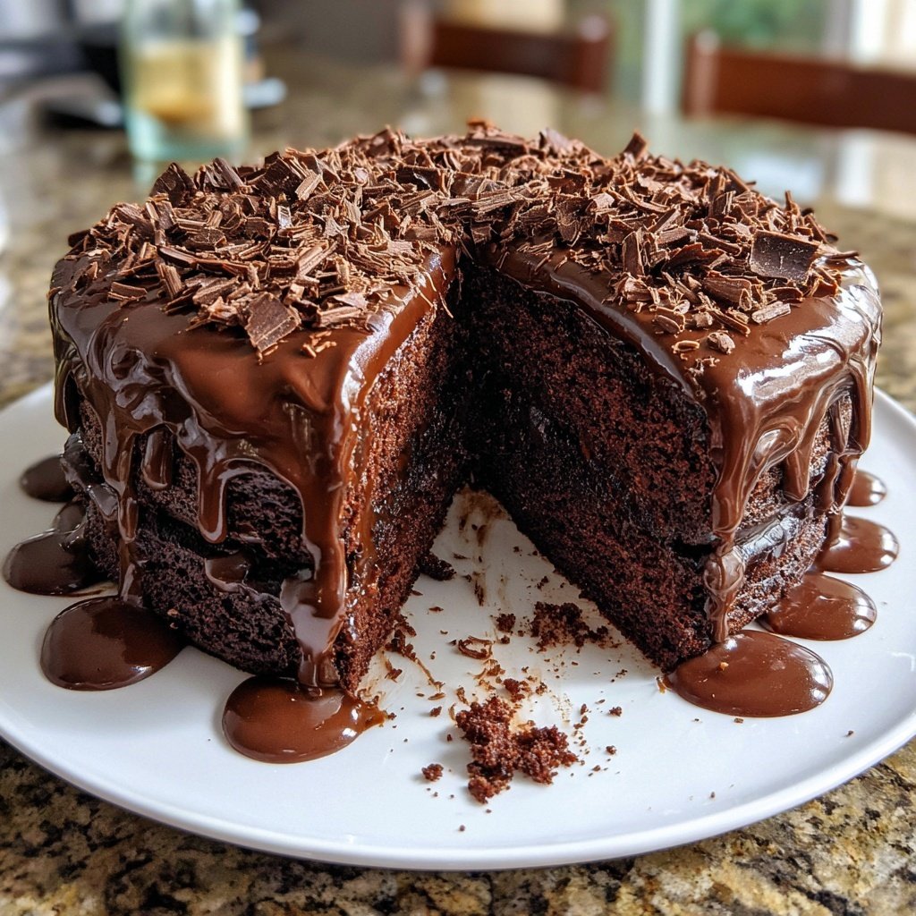Chocolate Cake With Ganache Frosting