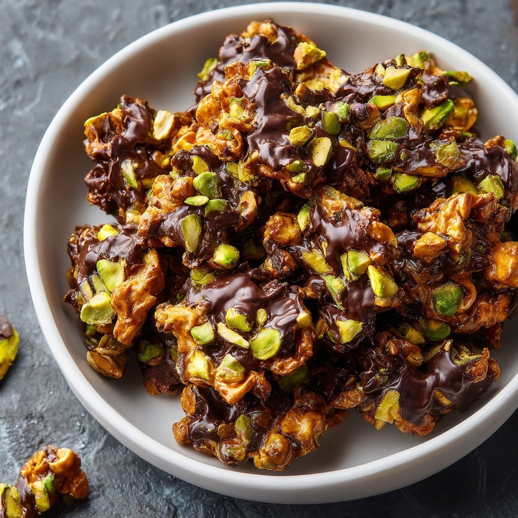 Chocolate Pistachio Snack Clusters