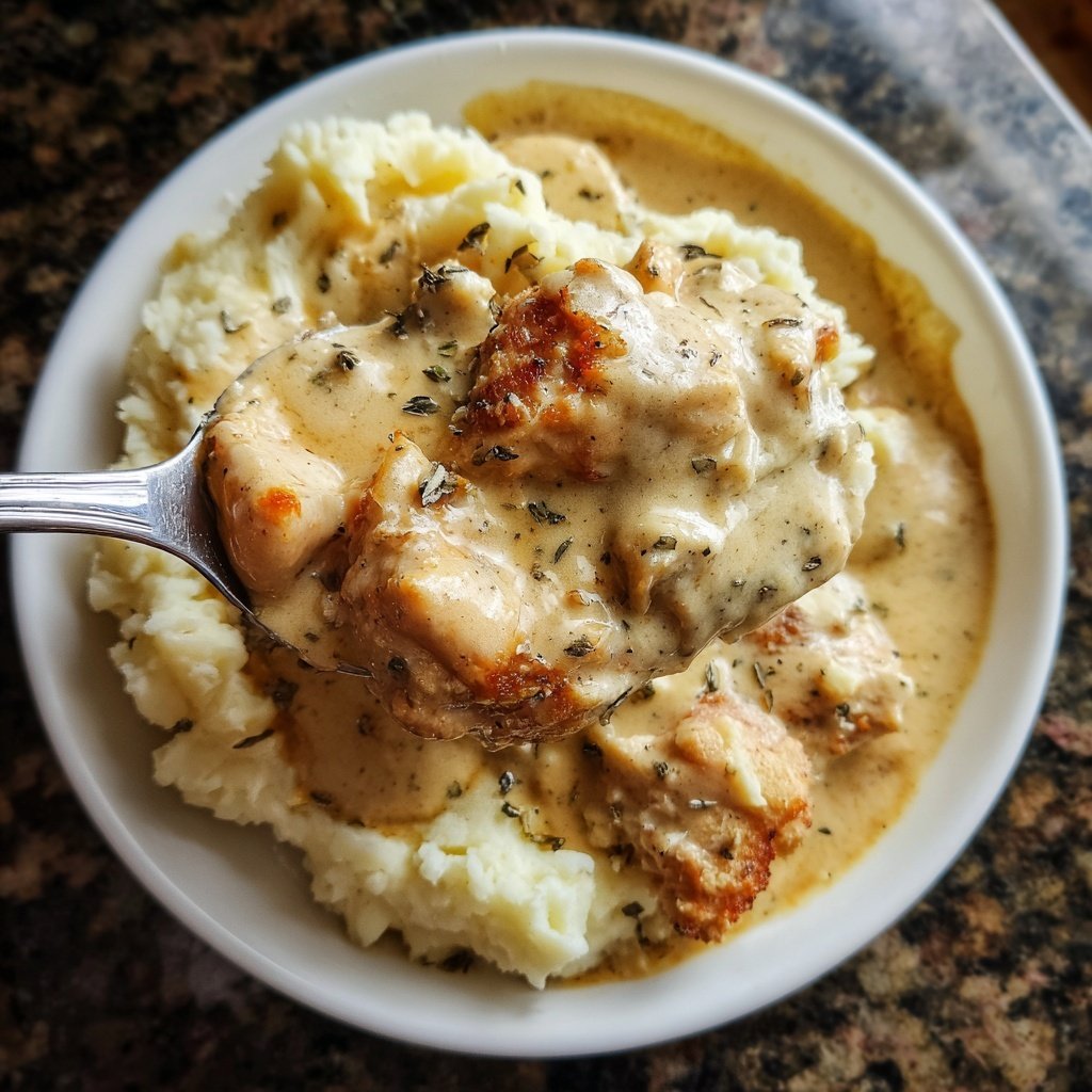 Comfort Food Creamy Chicken and Mashed Potatoes